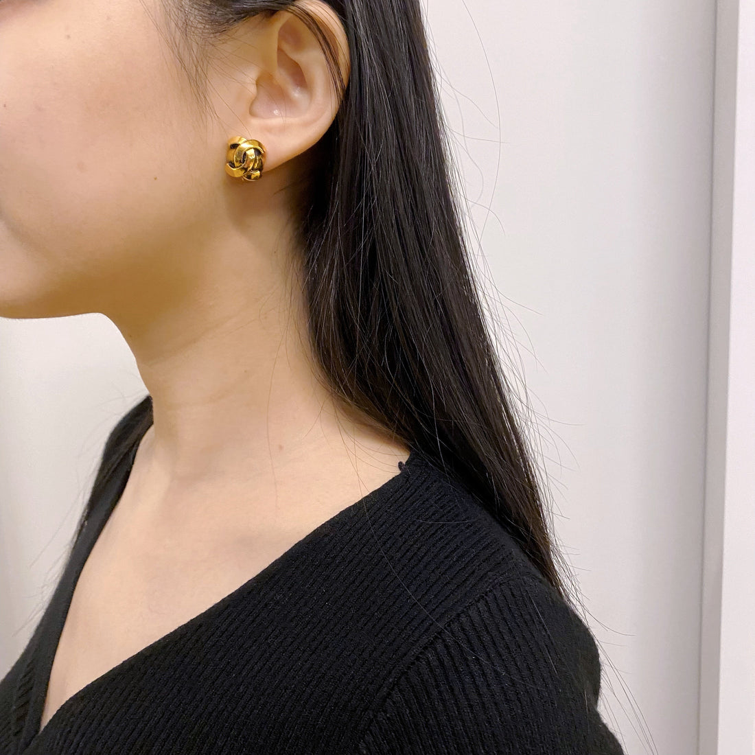 Chanel Double C logo  Single Earring