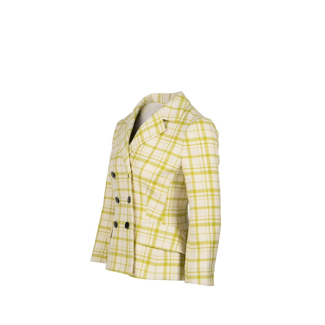 Top quality Dior Size 34 Pop Check Blazer Virgin Wool Light Green/White