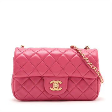 Chanel Mini Matrasse 20  Single Chain Bag Coco Ball Pink Gold