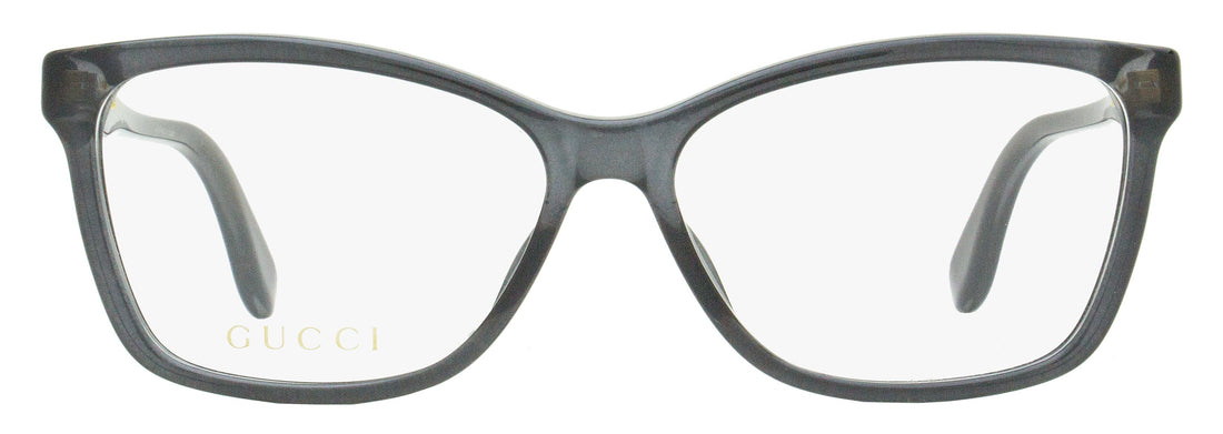Gucci Women's Rectangular Eyeglasses GG0792O 004 Transparent Gray 55mm