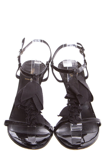 Fendi Black  Leather Heels SZ 40