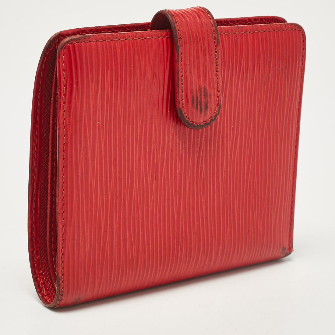 Louis Vuitton Red Epi Leather Porte Billets Compact Wallet