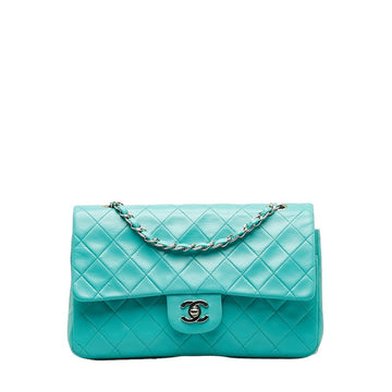 Chanel Matrace 25 Cocono mark Double Flap ilver  Chain Shoulder Bag Light Green  Lady CHANEL