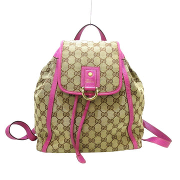 Gucci Gg Pattern  Canvas Backpack Bag ()