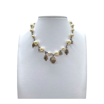 Chanel  Pearl Charm Choker Necklace