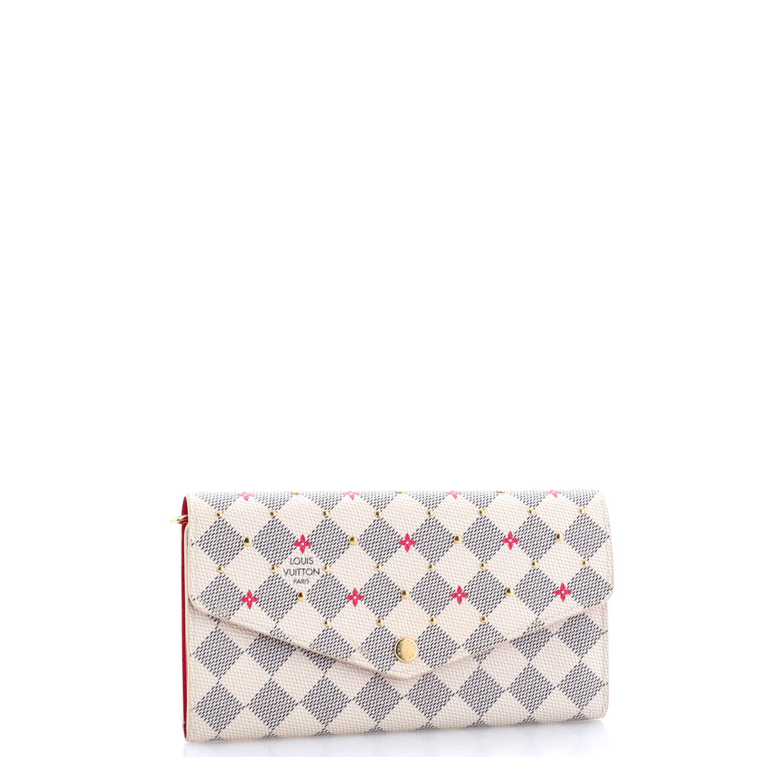 Sarah Wallet NM Flower Printed Studded Damier