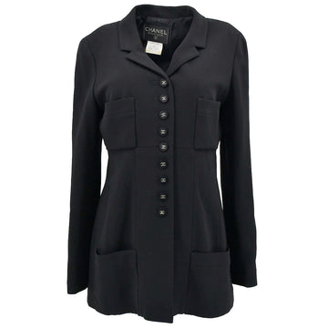Chanel Spring 1996 Single Breasted Jacket Black 96P #40