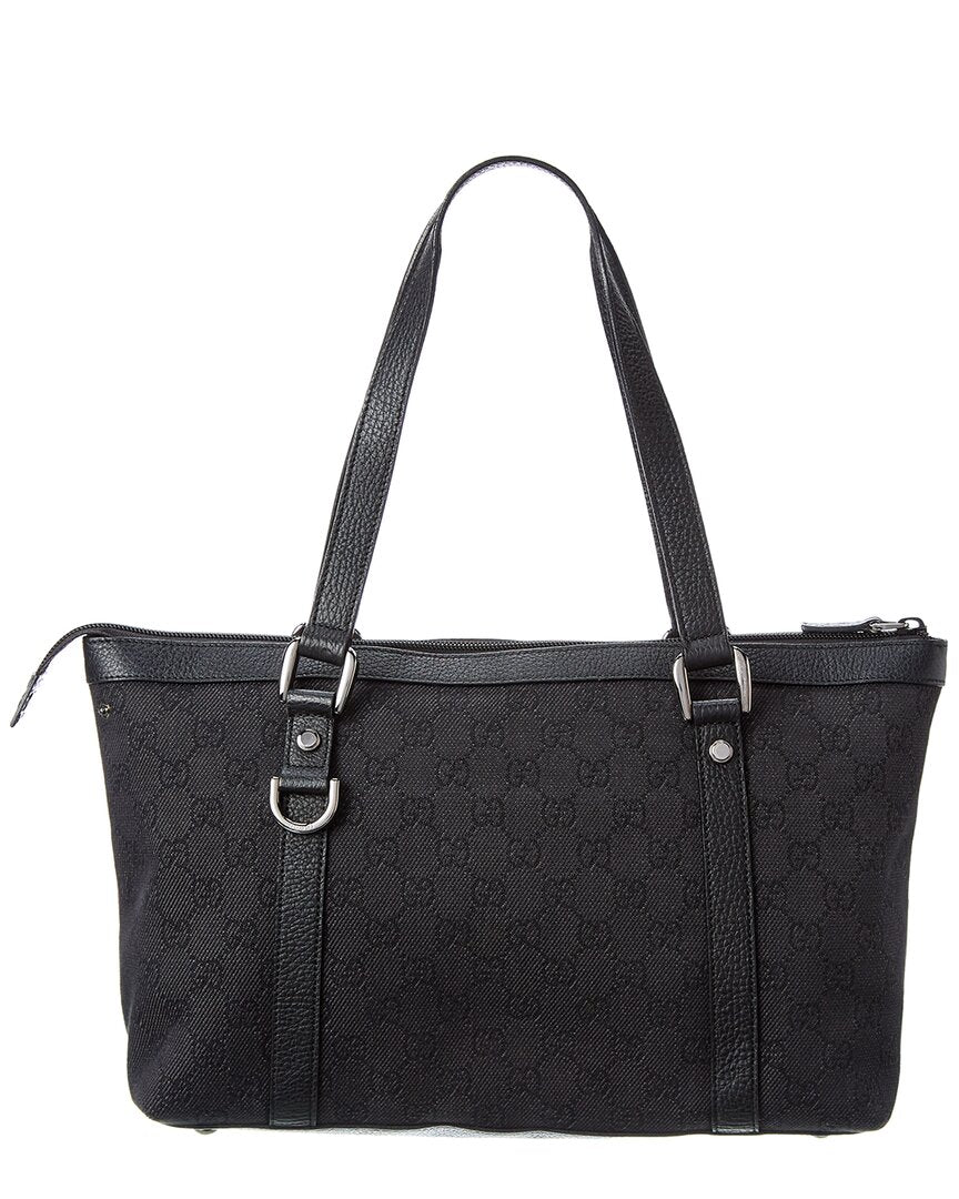 Gucci Black GG Canvas Tote (Replc )