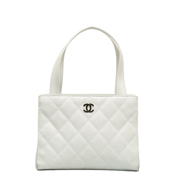 Chanel  Chanel MATRESSE HANDBACK RAMSKIN WHITE LADY'S HANDBACK