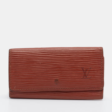 Louis Vuitton Brown  Leather 4 Key Holder