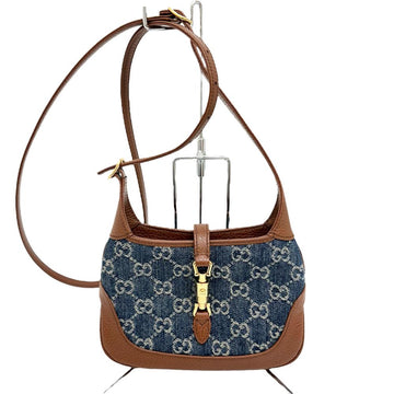 Gucci Jackie 1961 Mini Hobo Denim Leather Bag