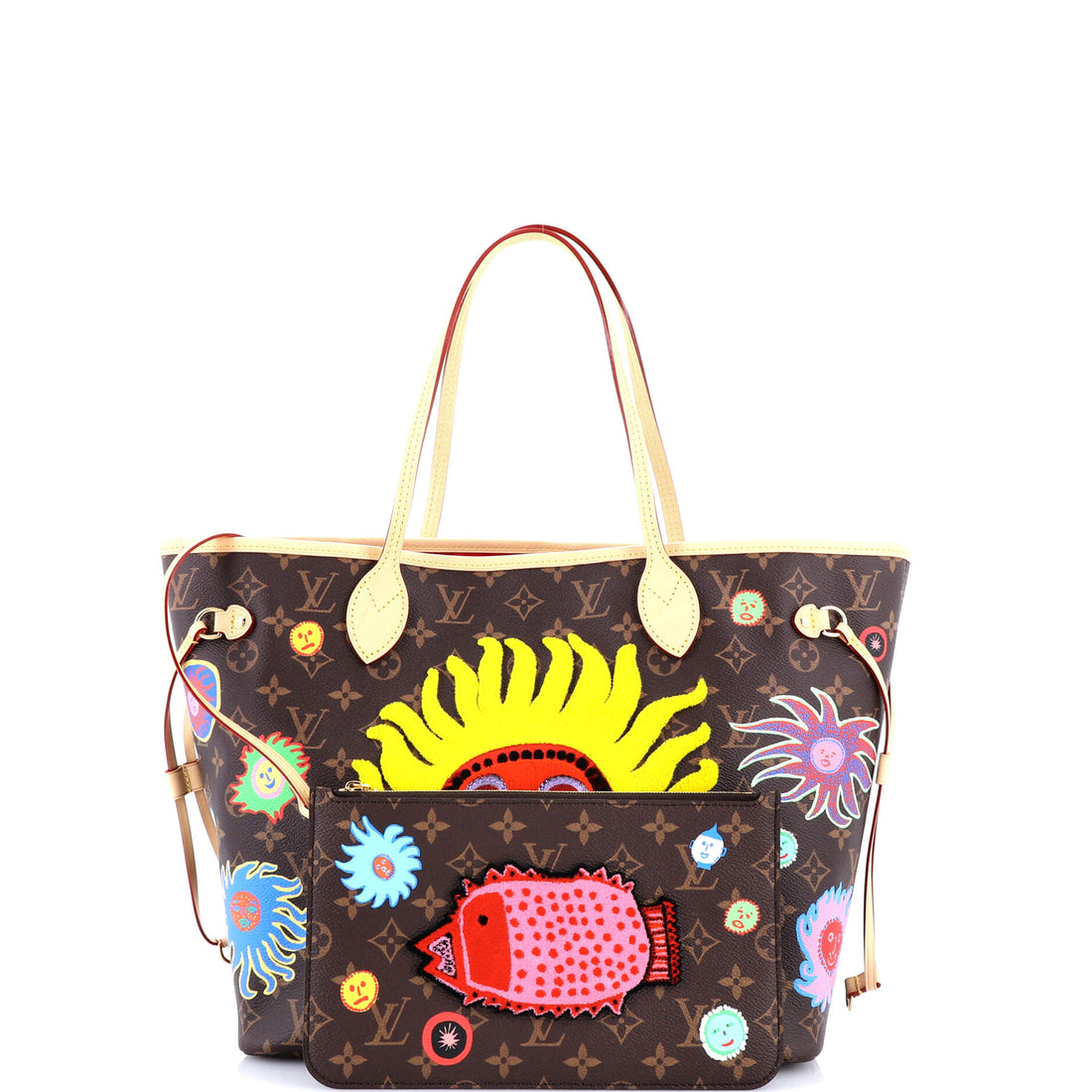 Neverfull NM Tote Yayoi Kusama Embroidered My Eternal Soul Monogram Canvas MM