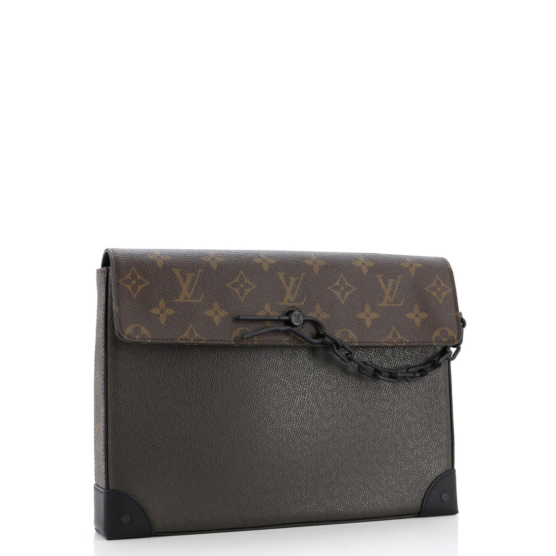 Pochette Voyage Steamer Leather and Monogram Canvas