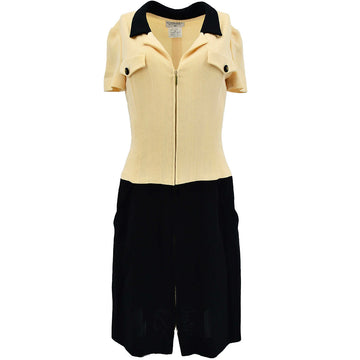 Chanel Dress Ivory Black P95 #40