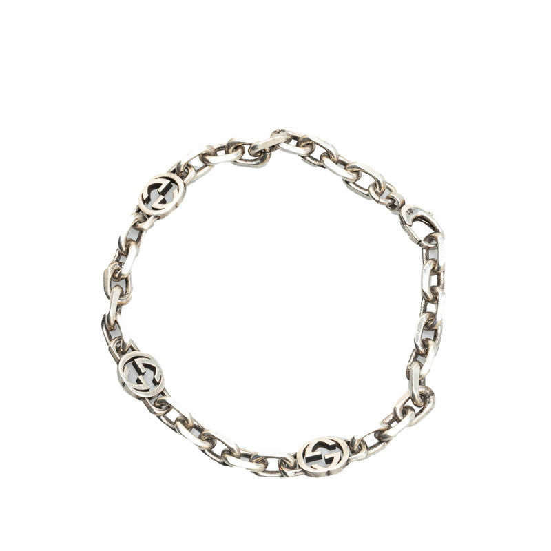 Gucci Interlocking G Silver Chain Bracelet