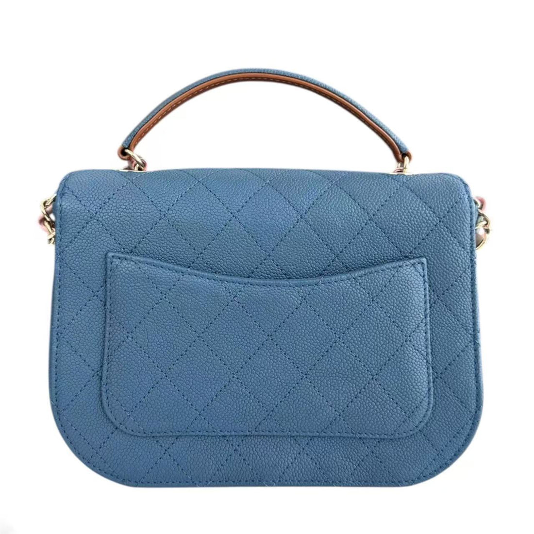 Chanel Coco Curve Cuba - Togo/epsom/caviar/clemence/callfskin/cowhide/lambskin Medium Quilted Dark Blue Gold Hardware Series 23