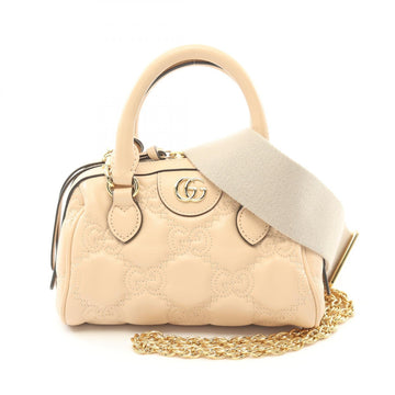 Gucci GG MatelassÃ© Leather Handbag Beige