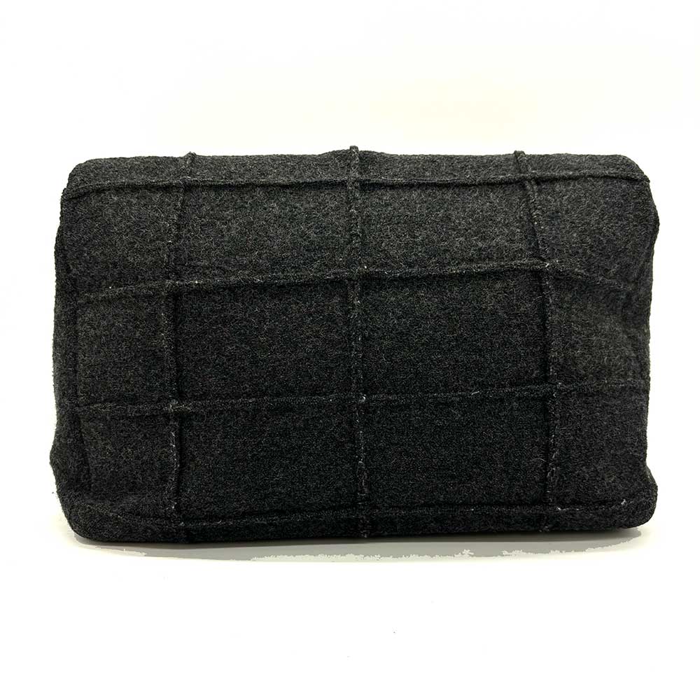 Top Quality Chanel Wool Canvas Chain Shoulder Bag Gray