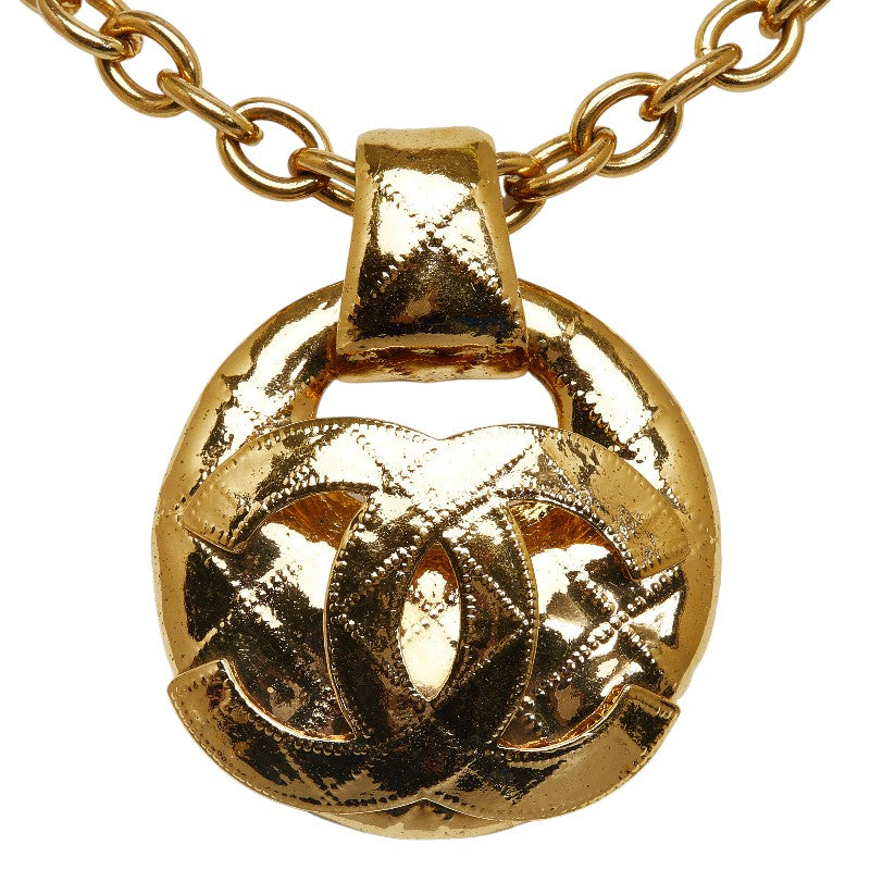 Chanel  cocono mark big mattress chain necklace gold makeup ladies Chanel