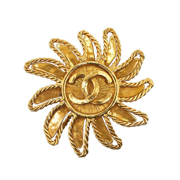 Chanel  Cocono mark Sun Motif Brochure Gold  Ladies CHANEL