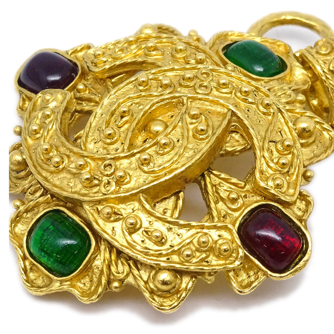 Chanel Plate Brooch Pin Gold 1133