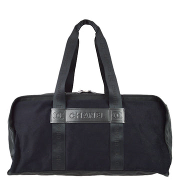 Chanel Black Felt Sport Line Duffle Gym Bag