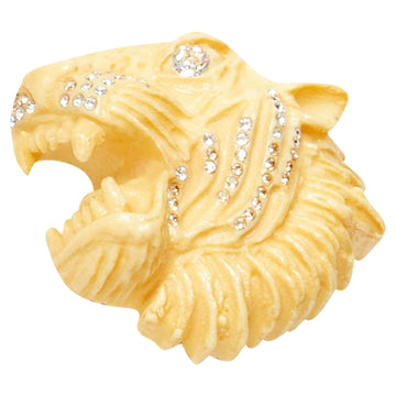 Gucci Alessandro Michele resin crystal Tiger head brooch
