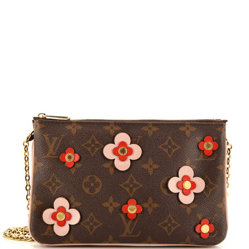 Double Zip Pochette Limited Edition Blooming Flowers Monogram Canvas