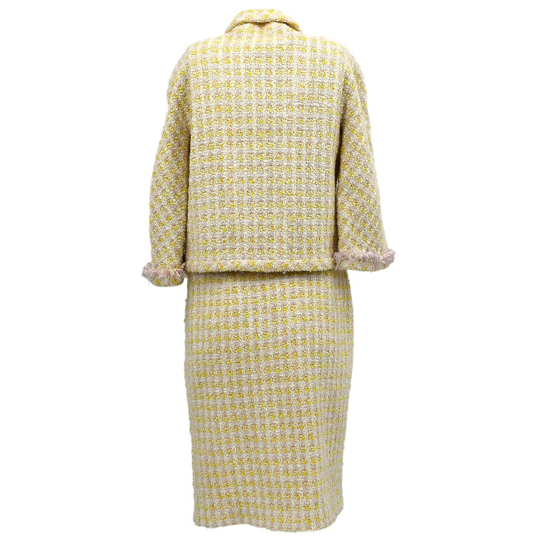 Chanel Setup Suit Jacket Skirt Yellow 28 #42