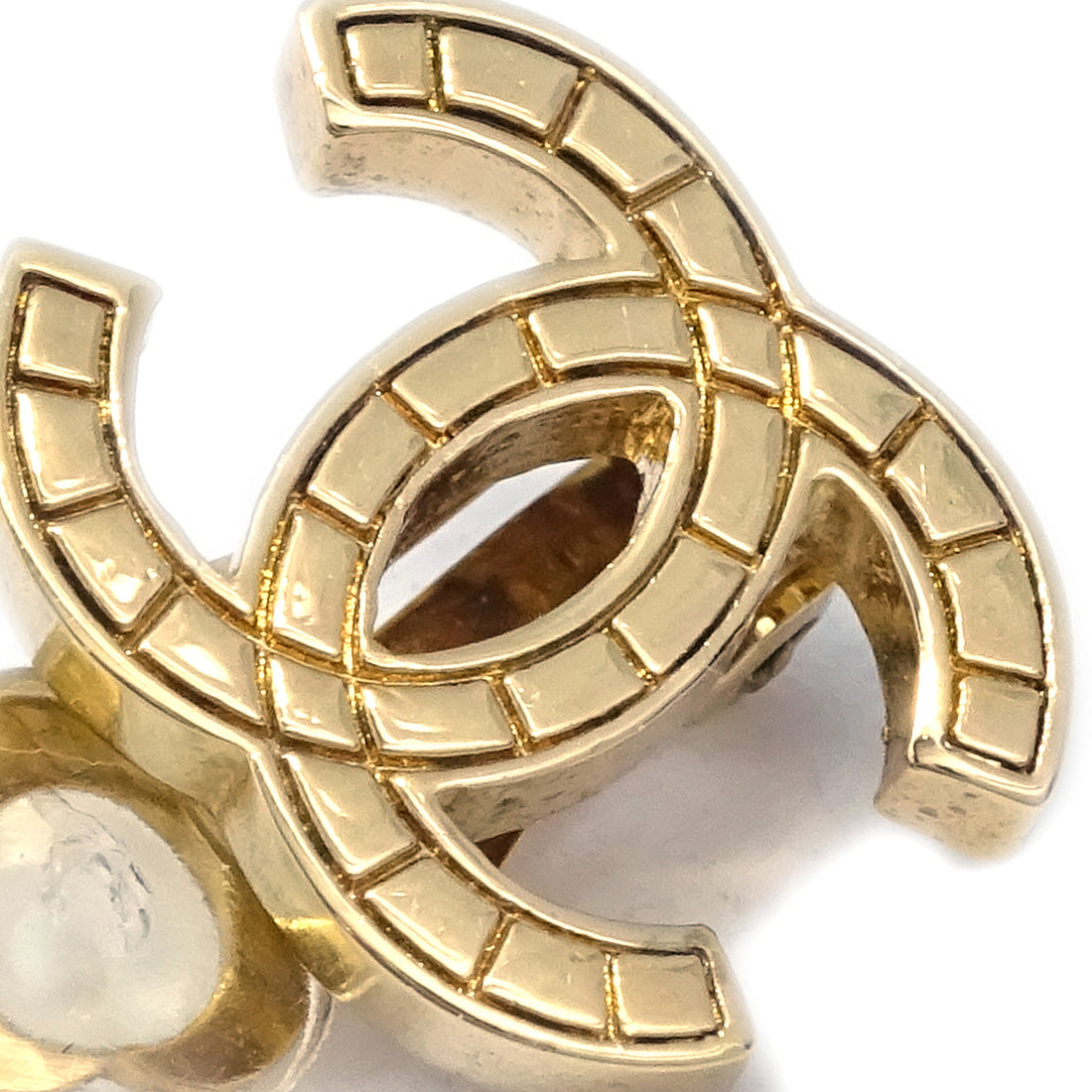 Chanel CC Earrings Clip-On Gold 03P