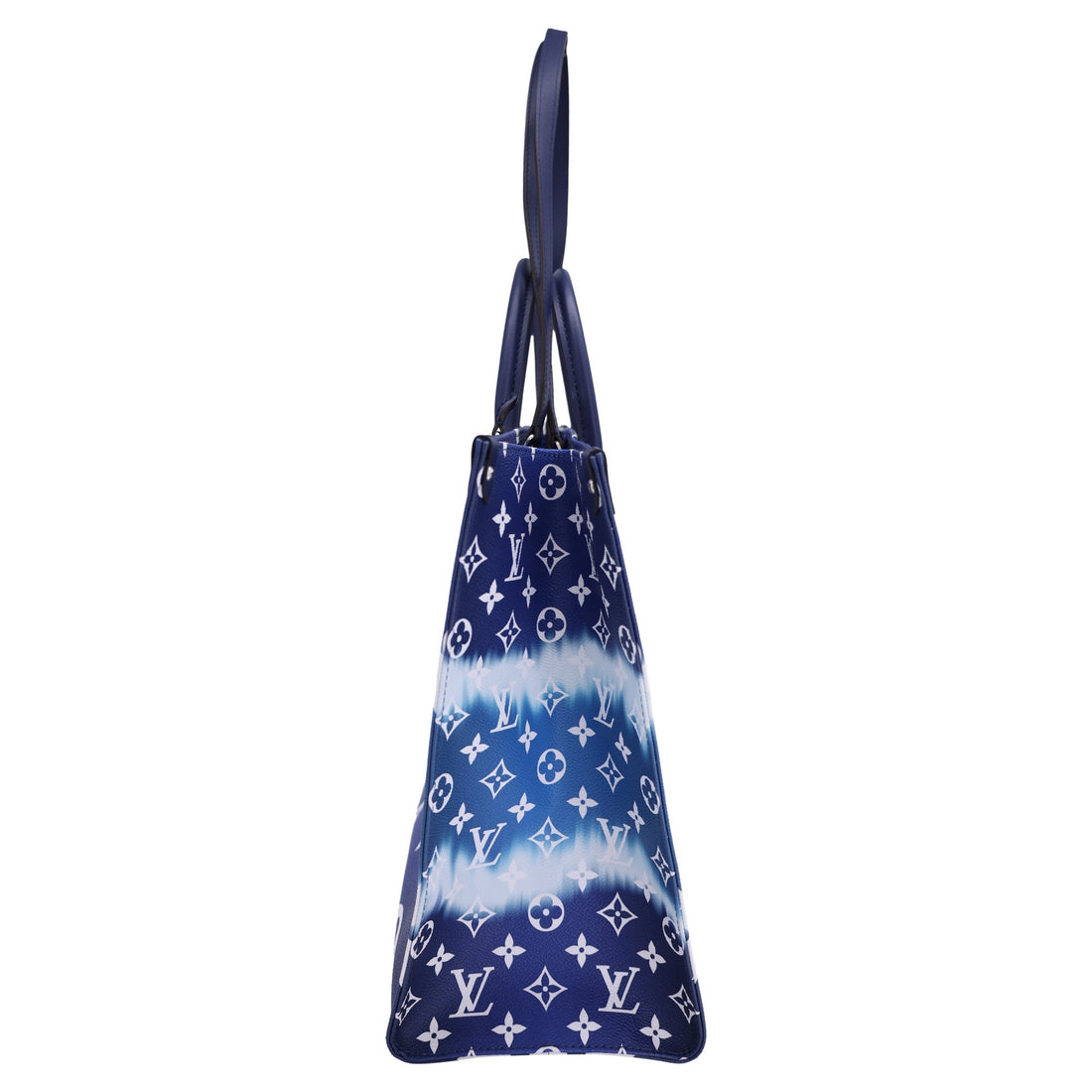 Louis Vuitton On The Go Escale Monogram GM Tote Bag in Blue Coated Canvas