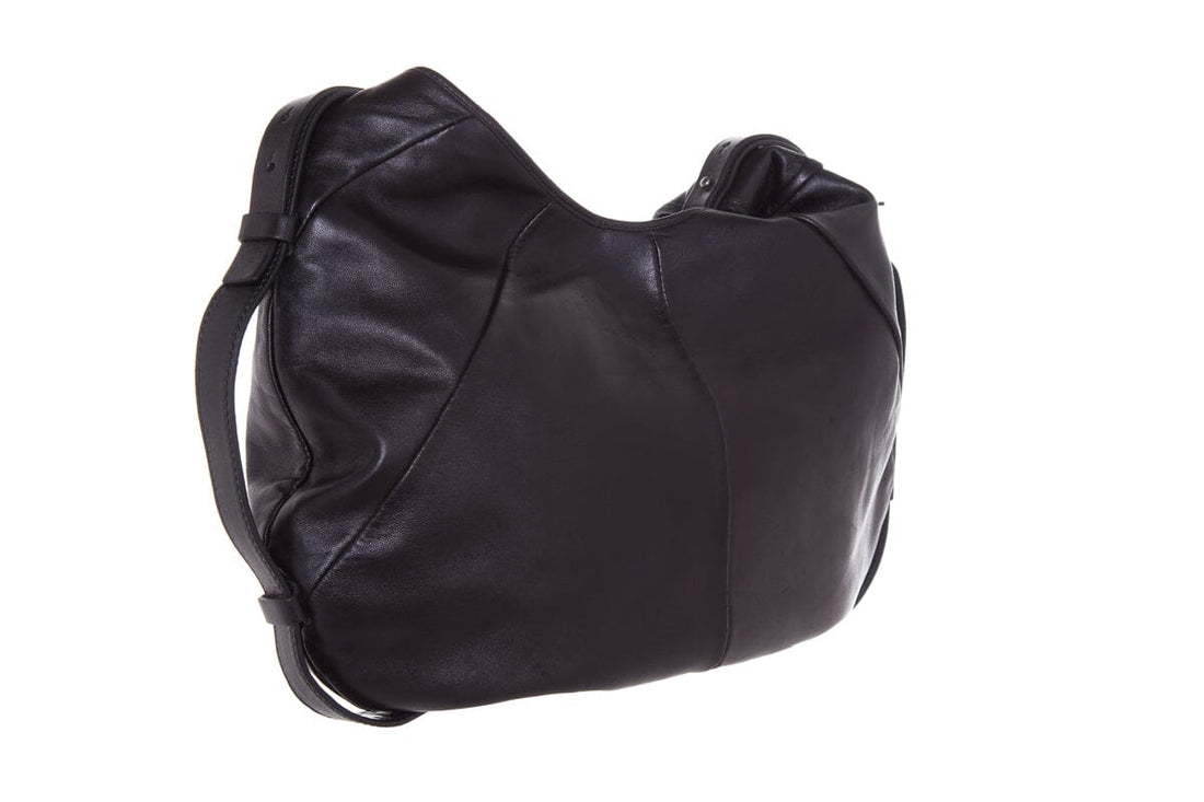 YSL  Black Lambskin & Horn Handle Handbag