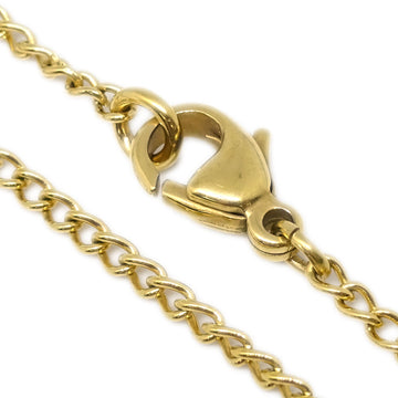 Chanel CC Chain Necklace Pendant Gold Black 02A