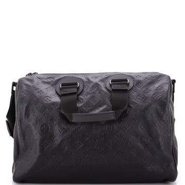 Speedy Bandouliere Bag Monogram Shadow Leather 40