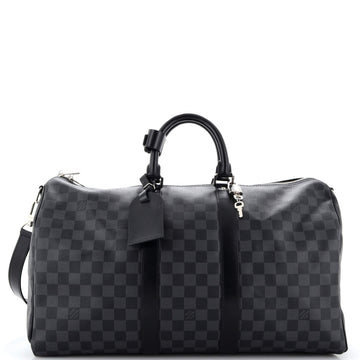 Keepall Bandouliere Bag Damier Graphite 45