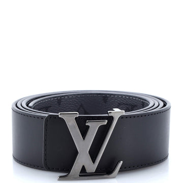 LV Initiales Reversible Belt Reverse Monogram Eclipse Canvas and Leather Wide 125