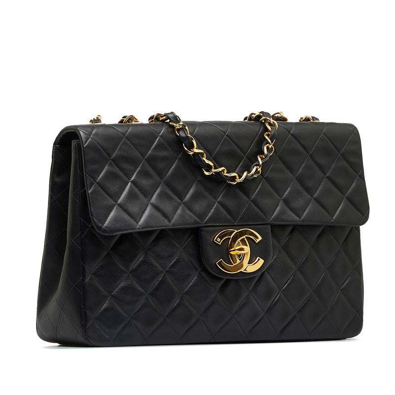 Chanel Decamatrasse 34 Cocono mark ingle Flap Chain Shoulder Bag Black   CHANEL