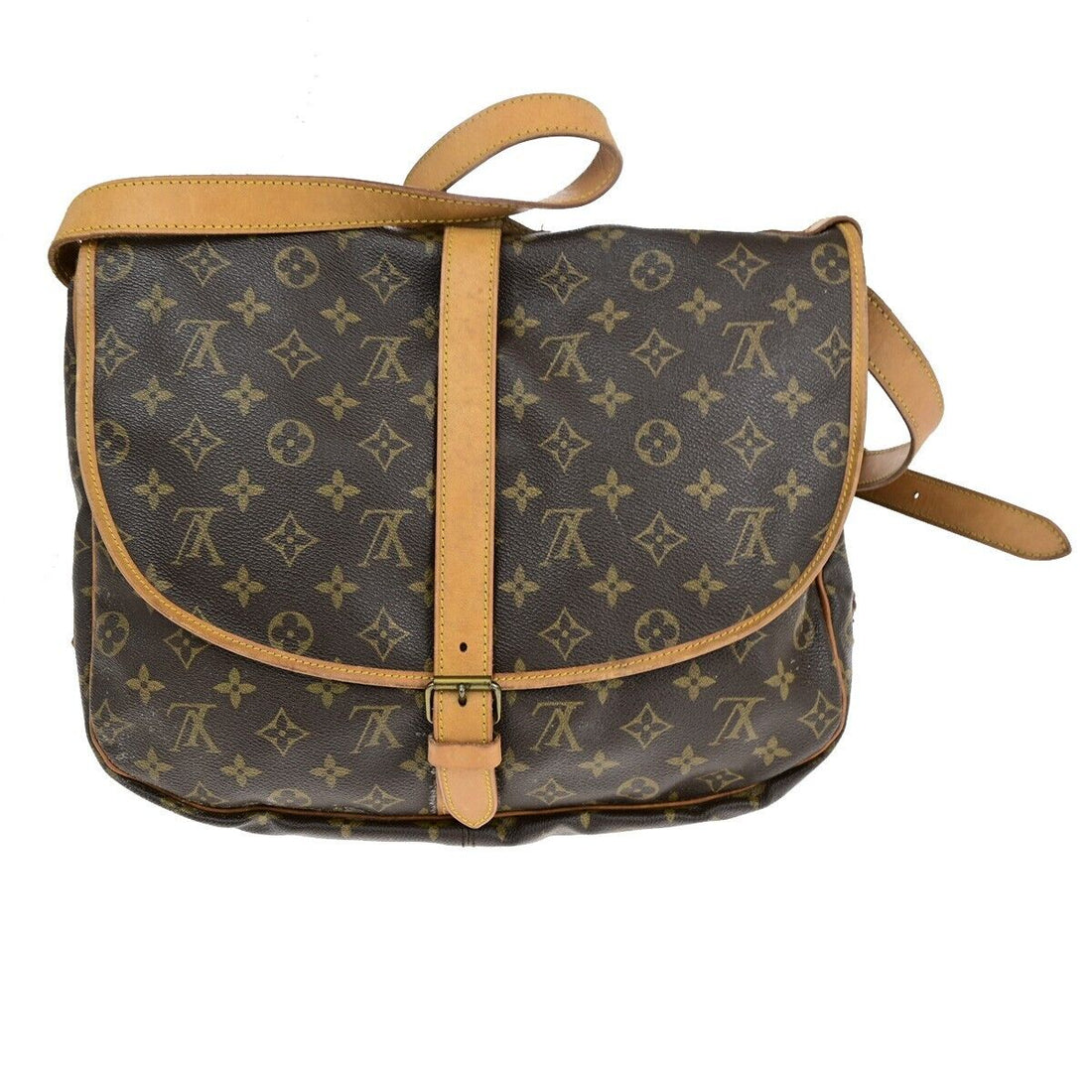 Louis Vuitton Saumur 35  Canvas Shoulder Bag