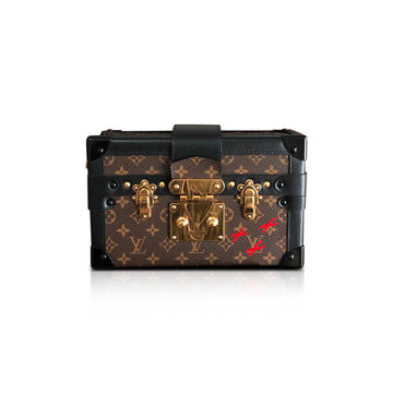 Louis-Vuitton Petite Malle Monogram Leather Bag with Strap