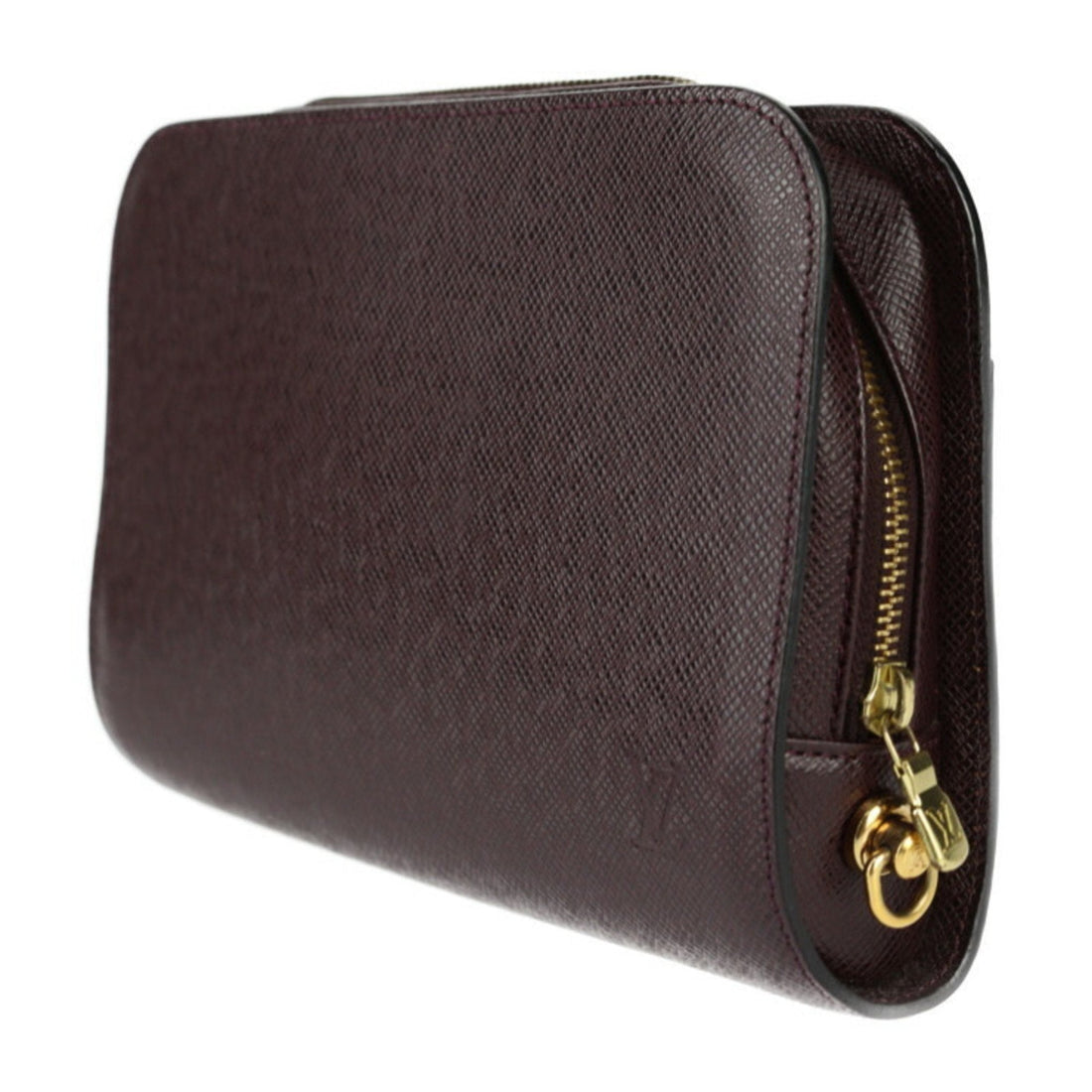 Louis Vuitton Acajou  Taiga Leather Clutch Bag Handbag Pouch