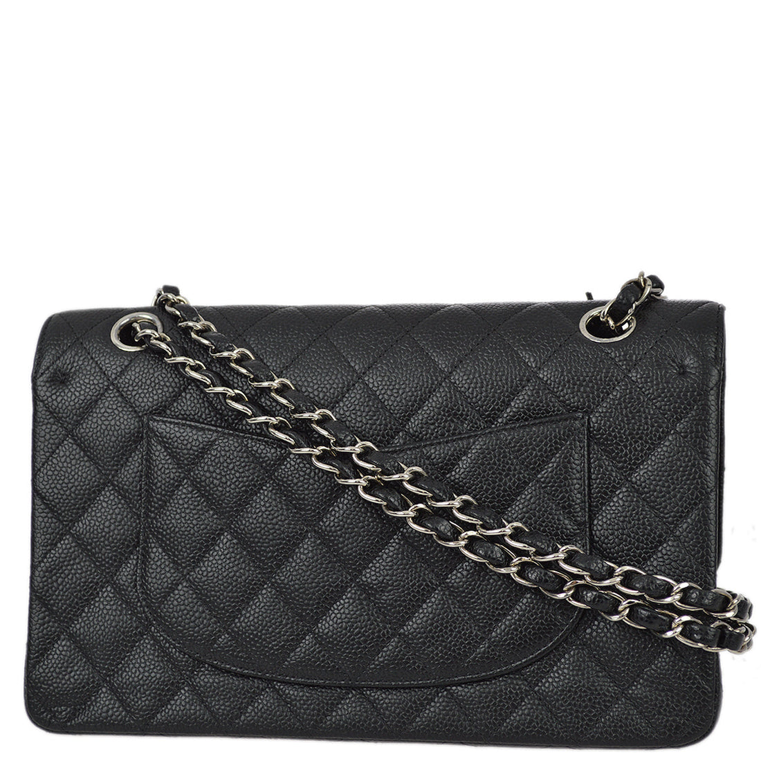 Chanel Black Caviar Medium Classic Double Flap Shoulder Bag