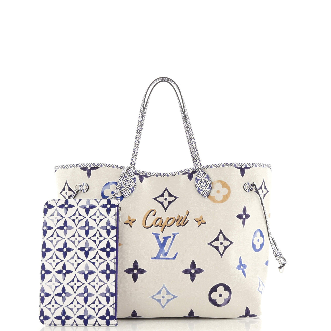 Neverfull NM Tote Limited Edition Cities By The Pool Monogram Watercolor Giant GM