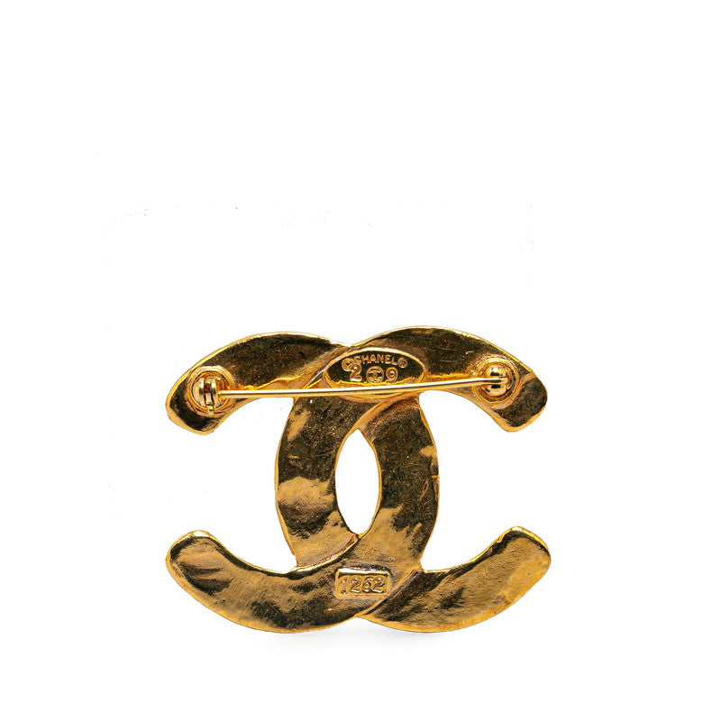Chanel  Coco Mark Quilted Brooch Gold