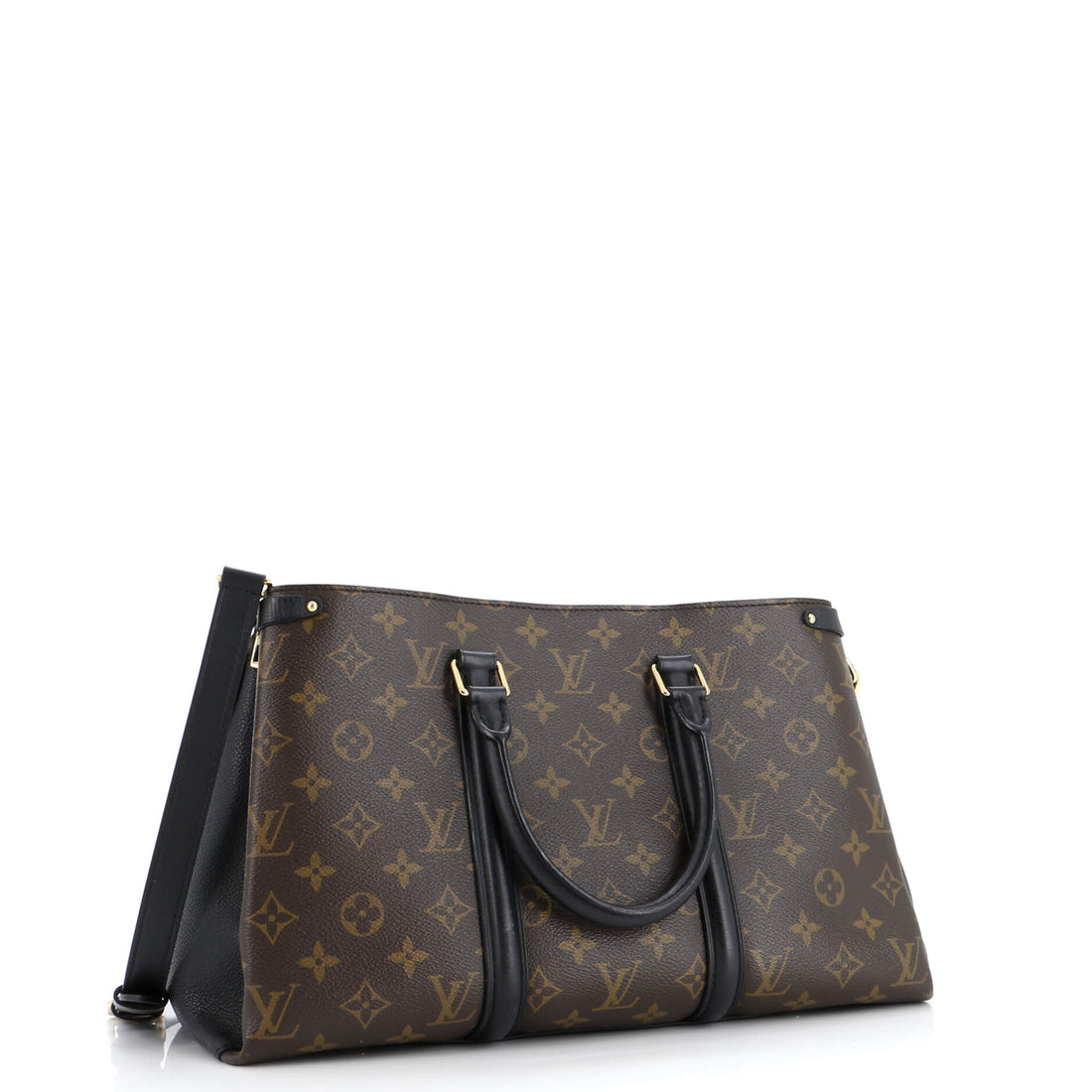 Soufflot Tote Monogram Canvas with Leather MM