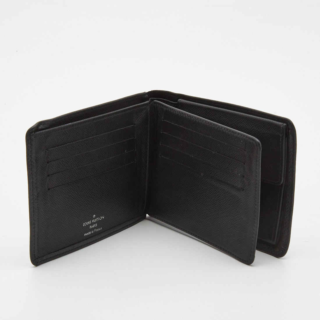 Louis Vuitton Black Taiga Leather Bifold Wallet