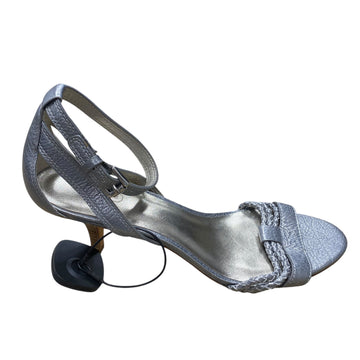 Sandals Designer By Coach In Silver, Size:11