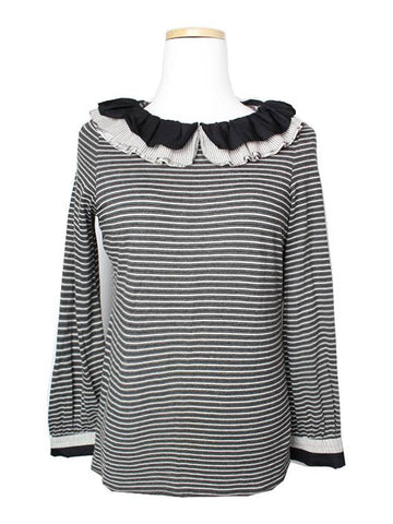 Charcoal gray striped blo 44 Chanel
