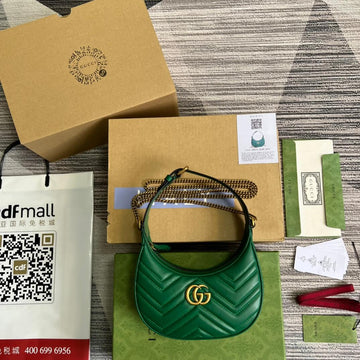 GC699514 Mini Handbag 21cm green COWHIDE/ :1 repl LEATHER