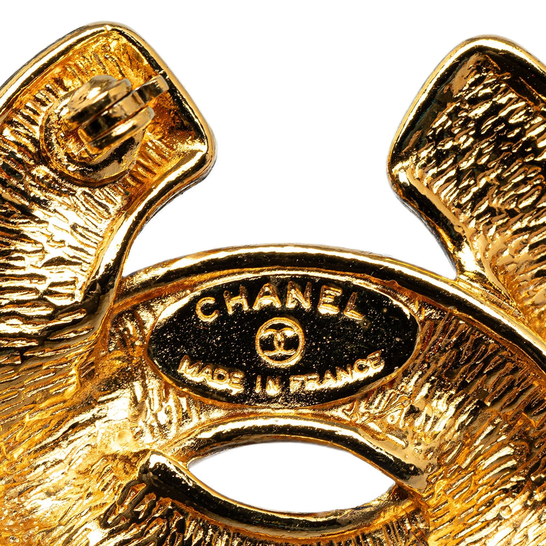 CHANEL CC Quilted Brooch Costume Brooch