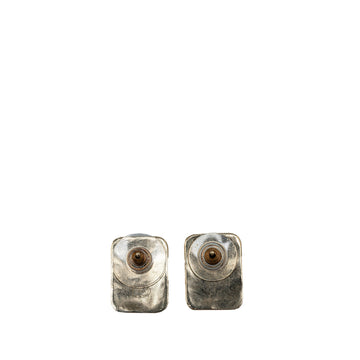 CHANEL CC Resin Square Stud Earrings Costume Earrings